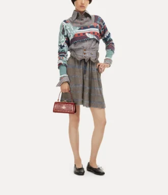 Kurzes Oberteil mit gebrochenem Fair-Isle-Muster