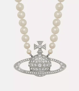 Man. Bas Relief Pearl Halskette