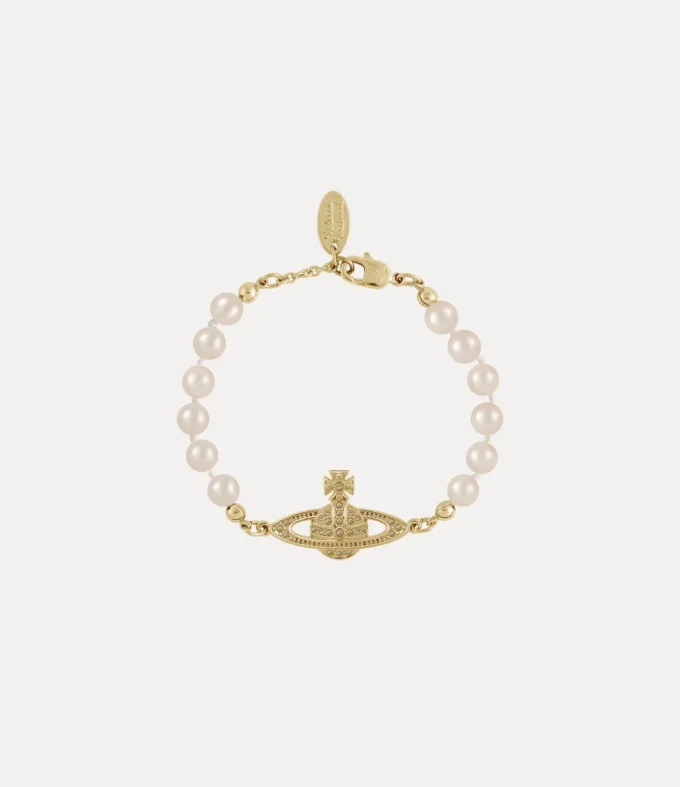 Mini Bas Relief Pearl Armband
